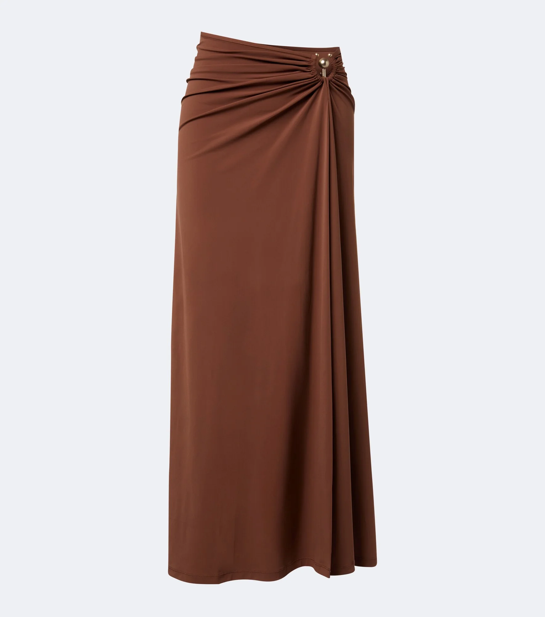 Pierced Orbit gathered jersey maxi skirt - 1