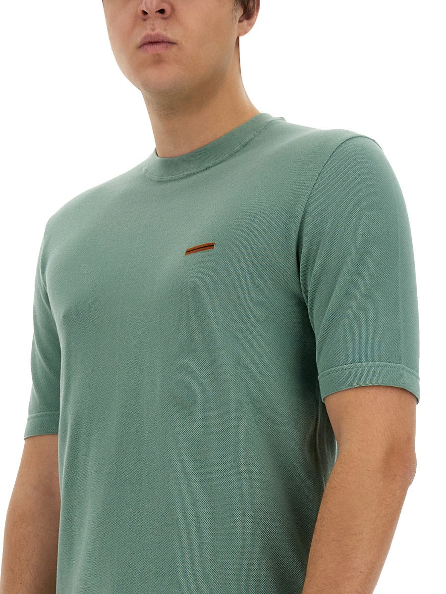 Zegna Men T-Shirt With Logo - 4