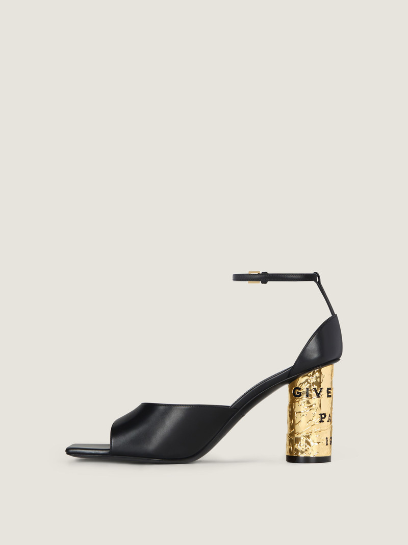 TAPE HEEL SANDALS IN LEATHER 4