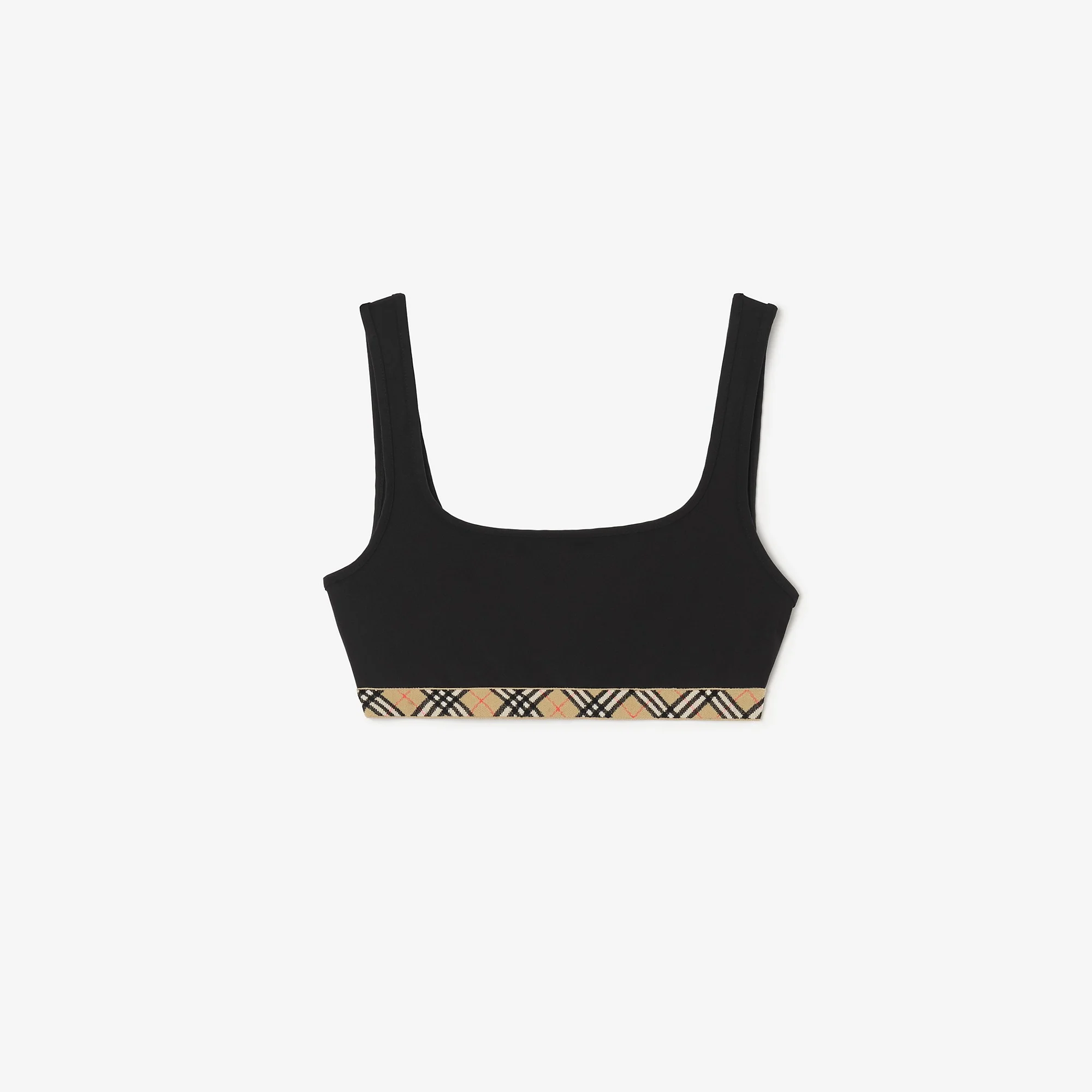 Check Trim Bikini Top - 1