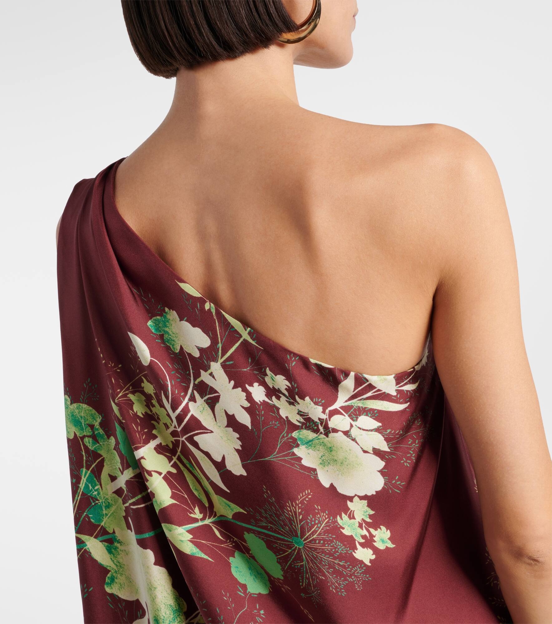 Roy floral silk twill maxi dress - 7
