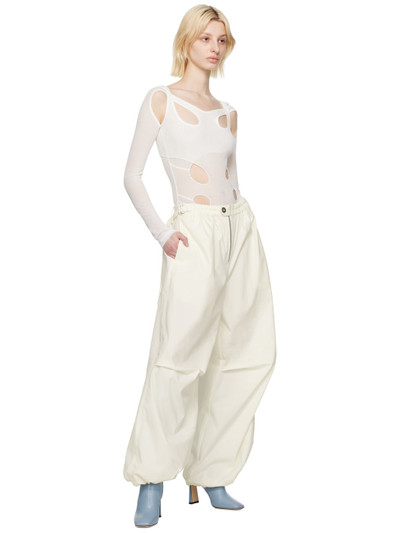 Dion Lee White Zip Trousers outlook