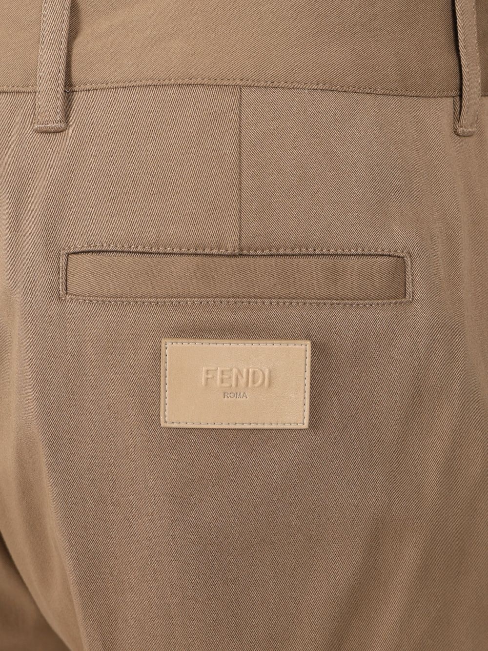 Gabardine Cigarette Trousers Beige - 4