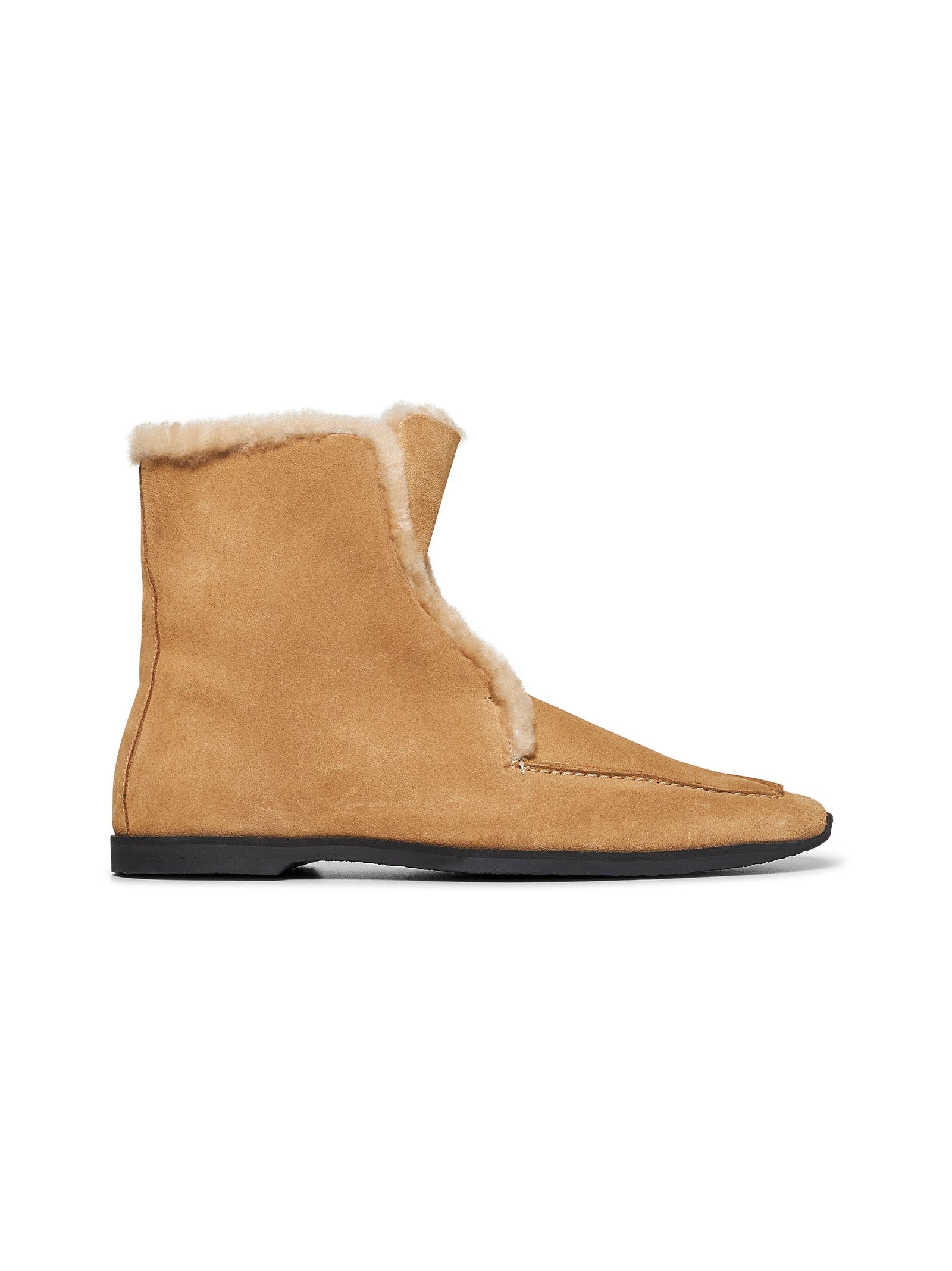 Beige suede ankle boots - 1