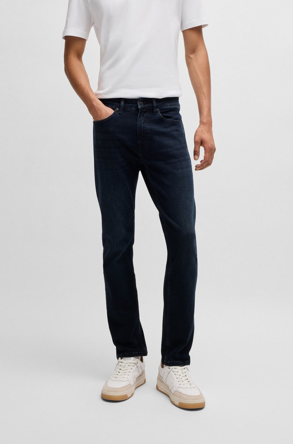 DELAWARE SLIM-FIT JEANS IN BLUE-BLACK SOFT-MOTION DENIM - 2