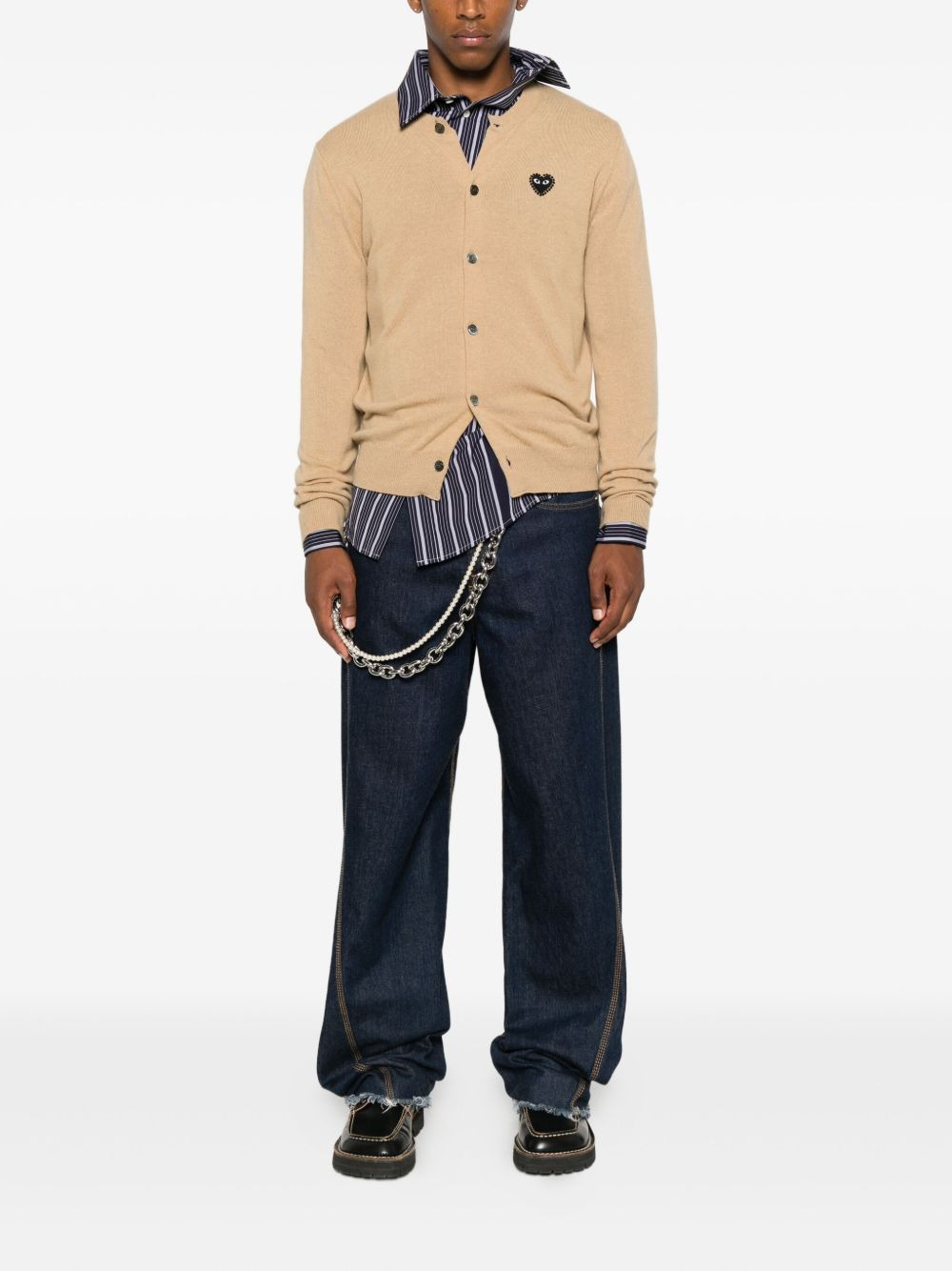 heart-logo cardigan - 3