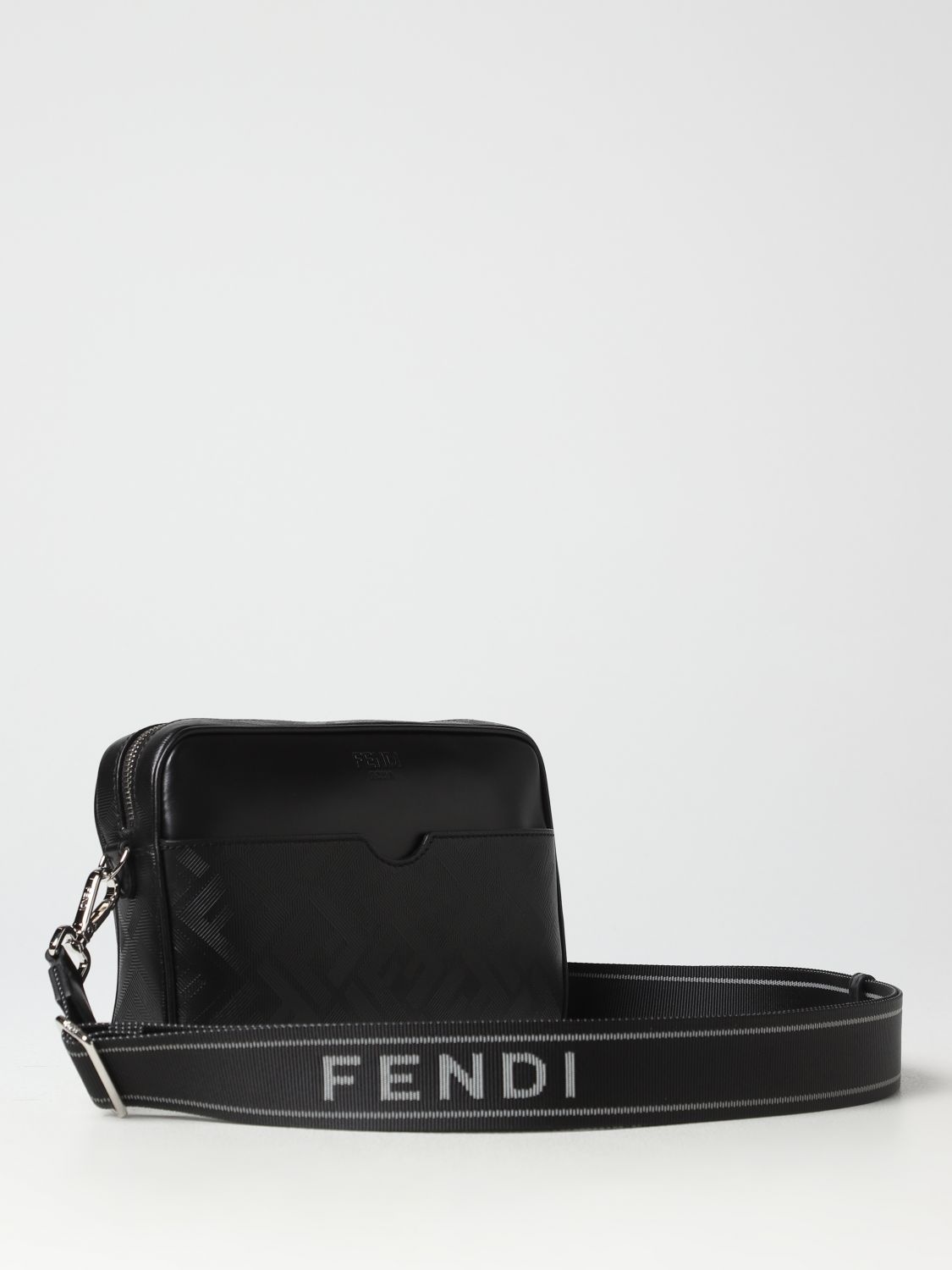 FENDI: Shadow wallet in leather with all-over FF monogram print