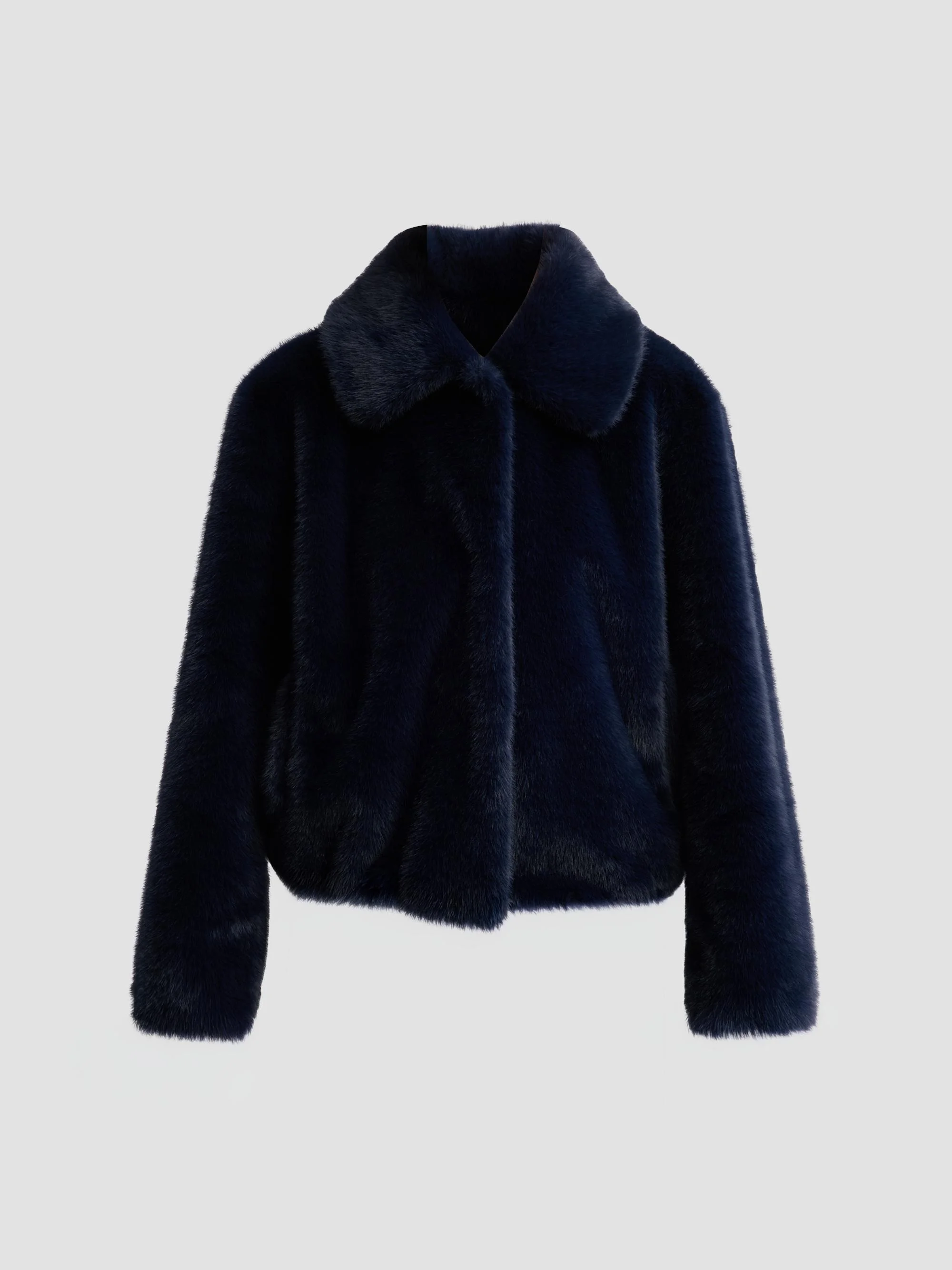 Women's Tami Faux Fur Coat - Navy - 1