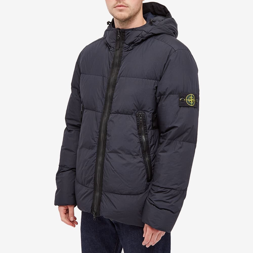 Stone Island Garment Dyed Crinkle Reps Hooded Down Jacket - 4