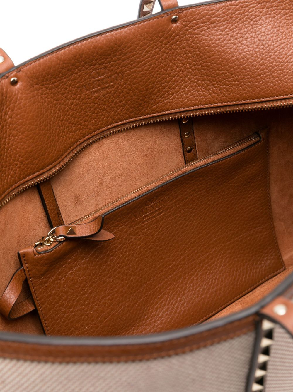 Valentino Garavani Rockstud canvas medium tote - 5