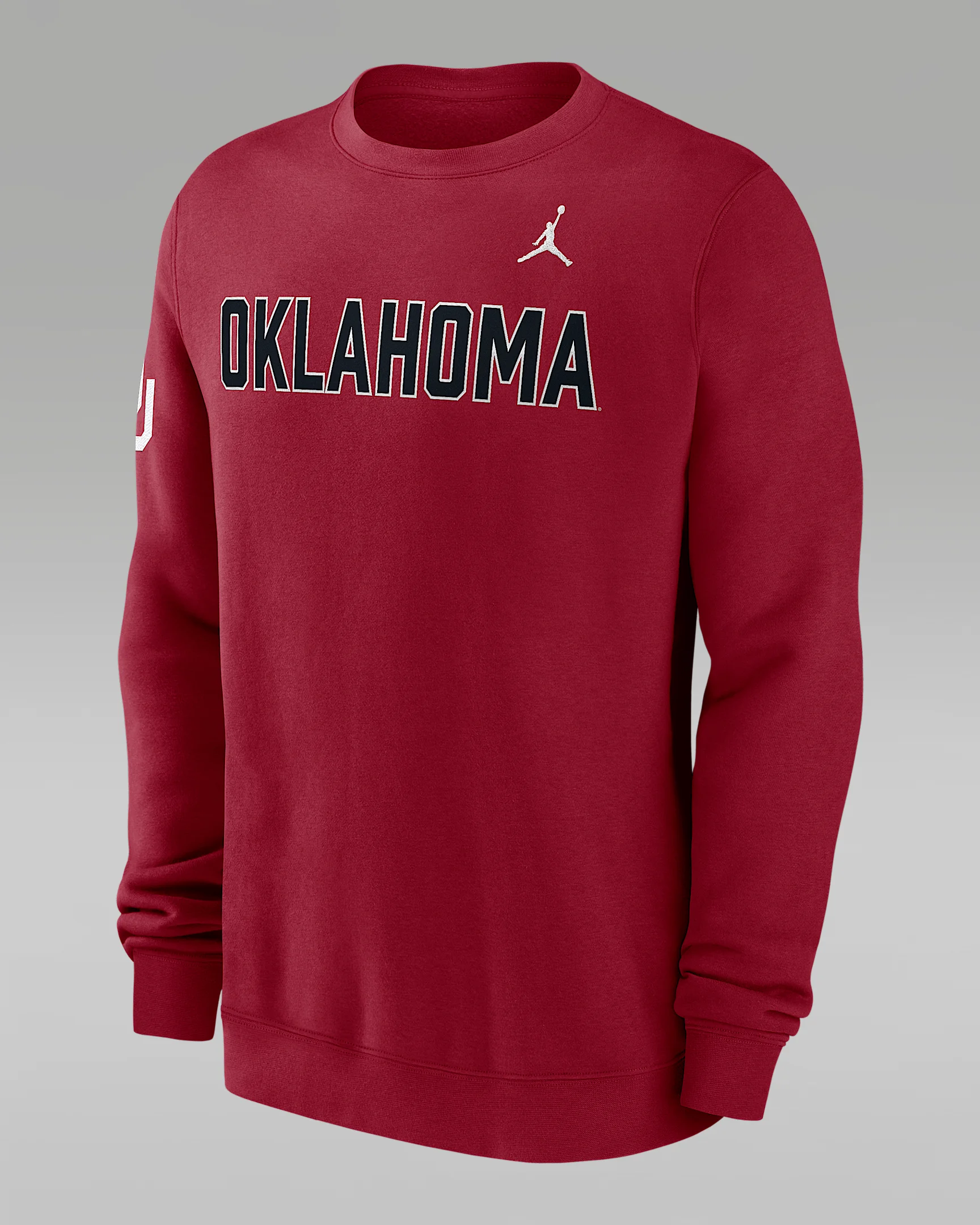 Oklahoma Sideline Club Men's Jordan Brand College Pullover Crew - 1