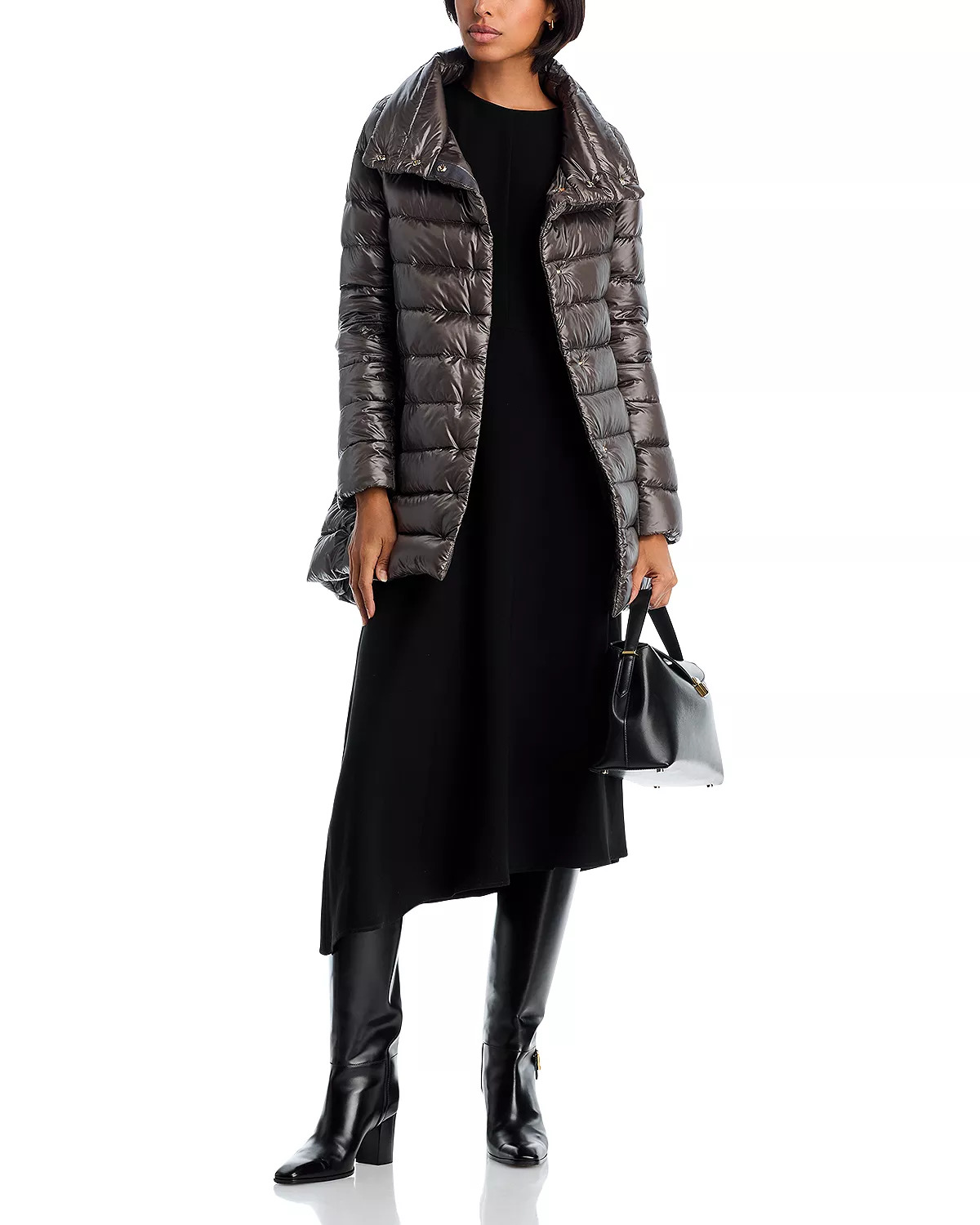 Amelia Stand Collar Down Puffer Coat - 2