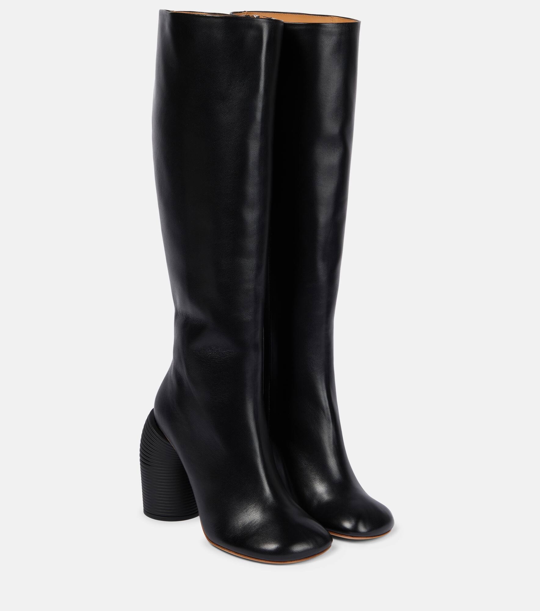 Leather knee-high boots - 1