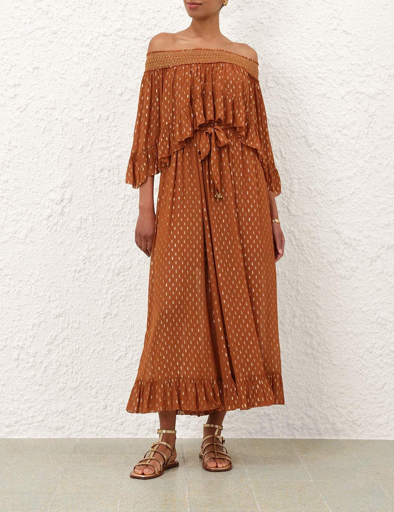 Zimmermann DAYLIGHT OFF-SHOULDER MAXI outlook