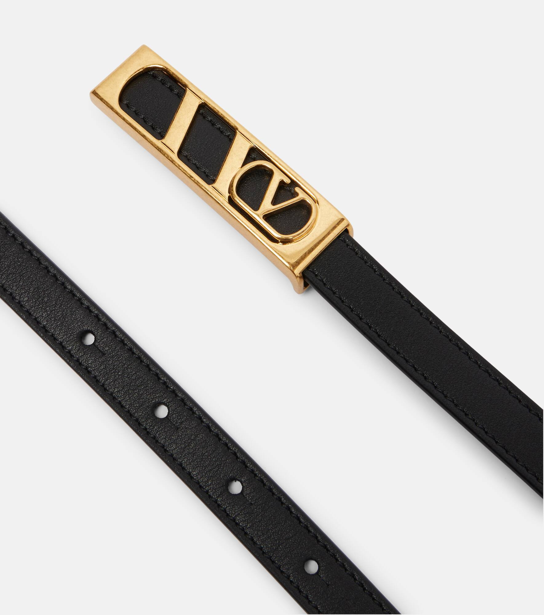 VLogo leather belt - 3