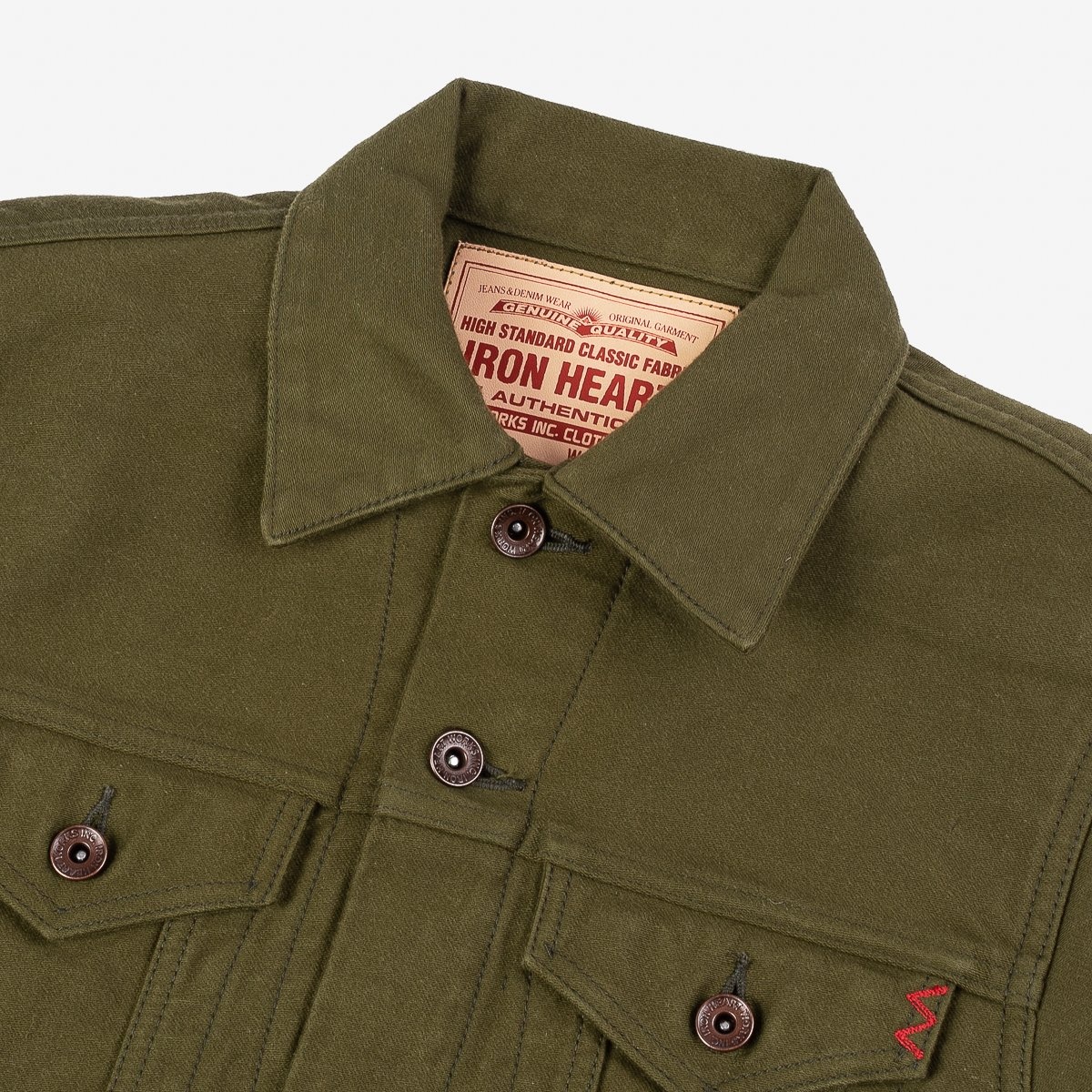 12oz Moleskin Modified Type III Jacket - Olive - 6