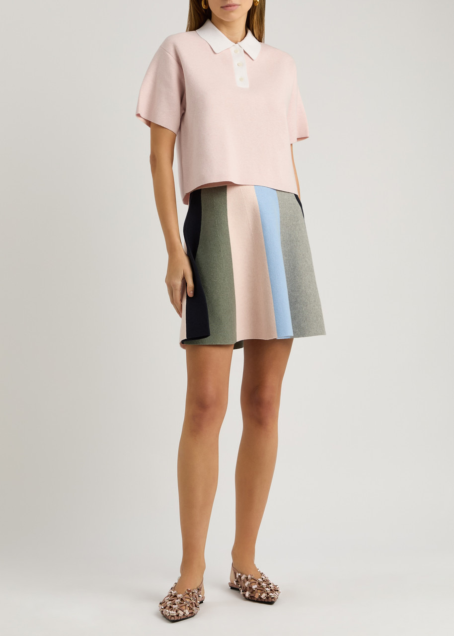 JW Anderson Cropped Cotton-blend Polo Shirt - 4