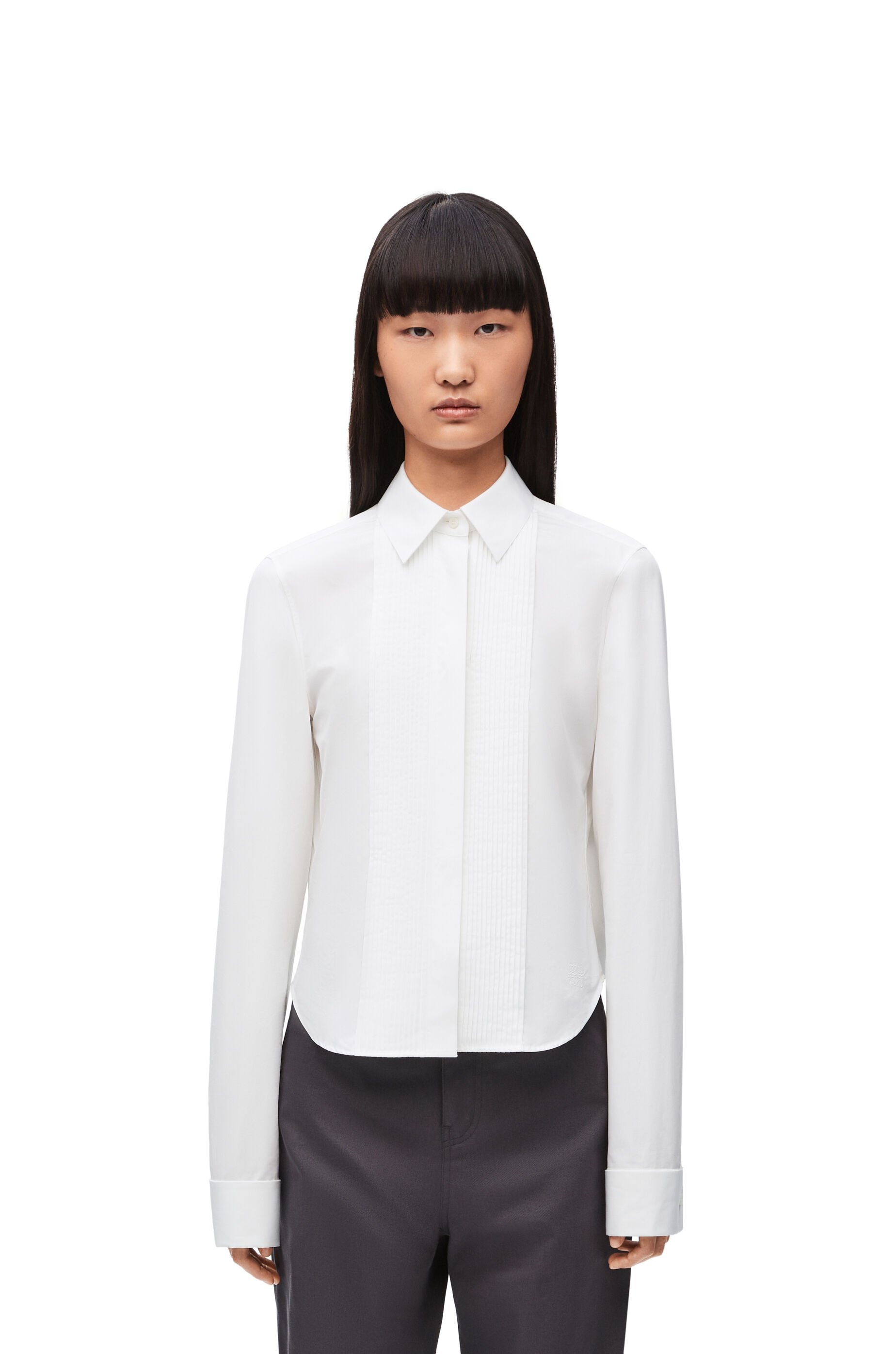 Pleated shirt in cotton - 3