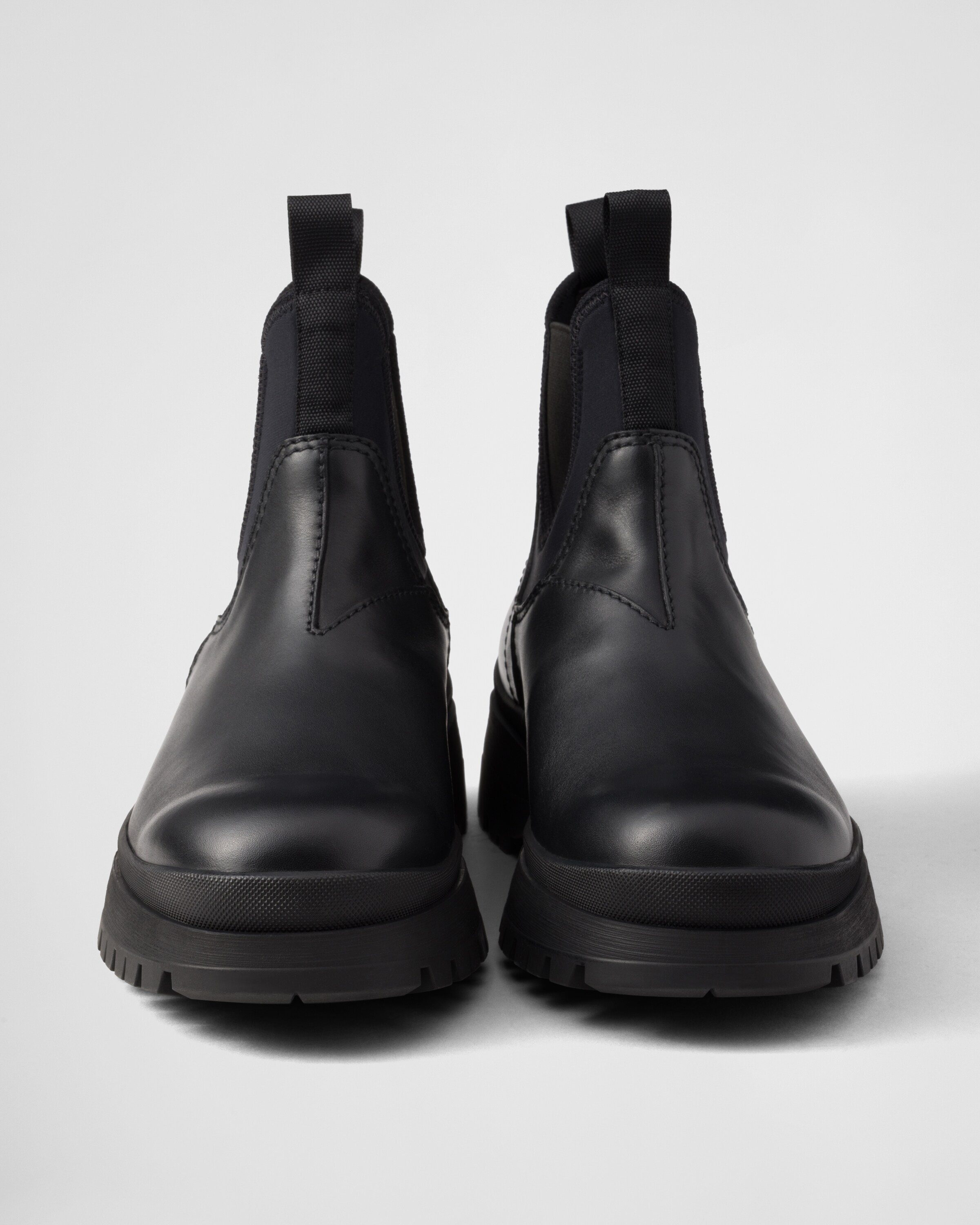Leather and stretch fabric Chelsea boots - 7