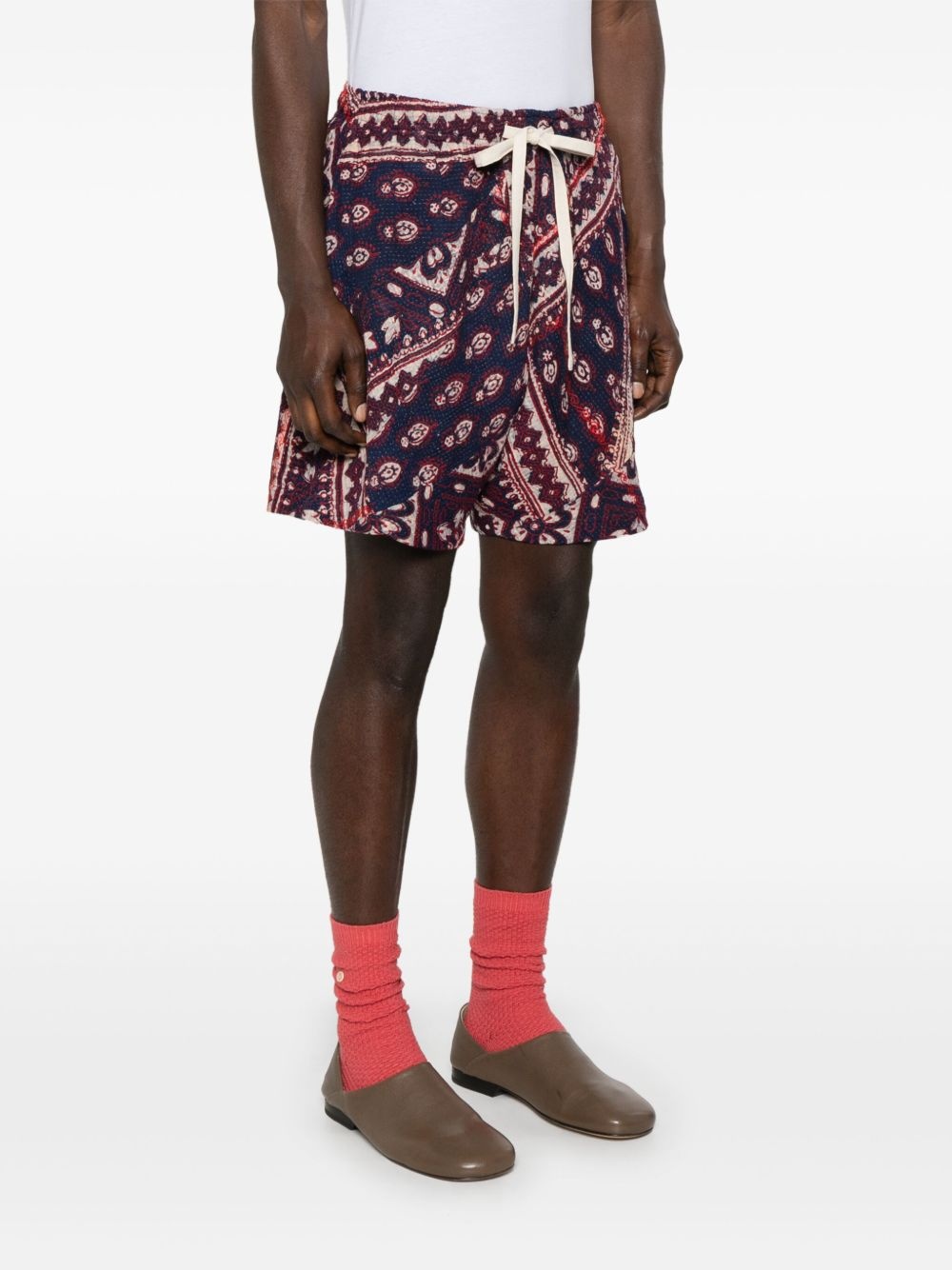 patchwork-design shorts - 3