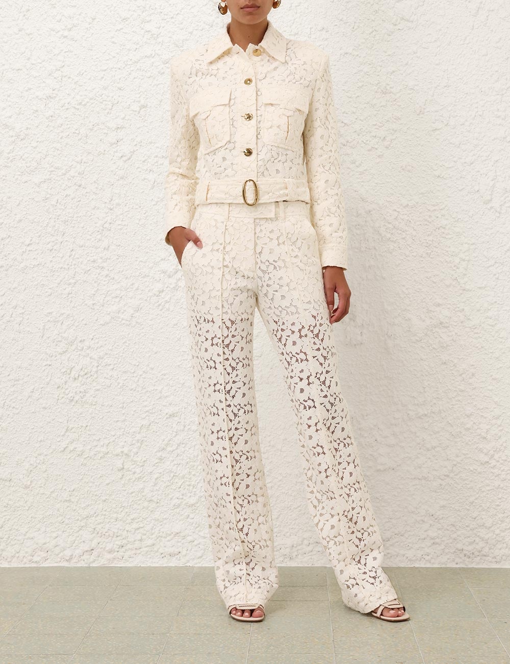 ILLUMINATE LACE CROPPED JACKET - 7