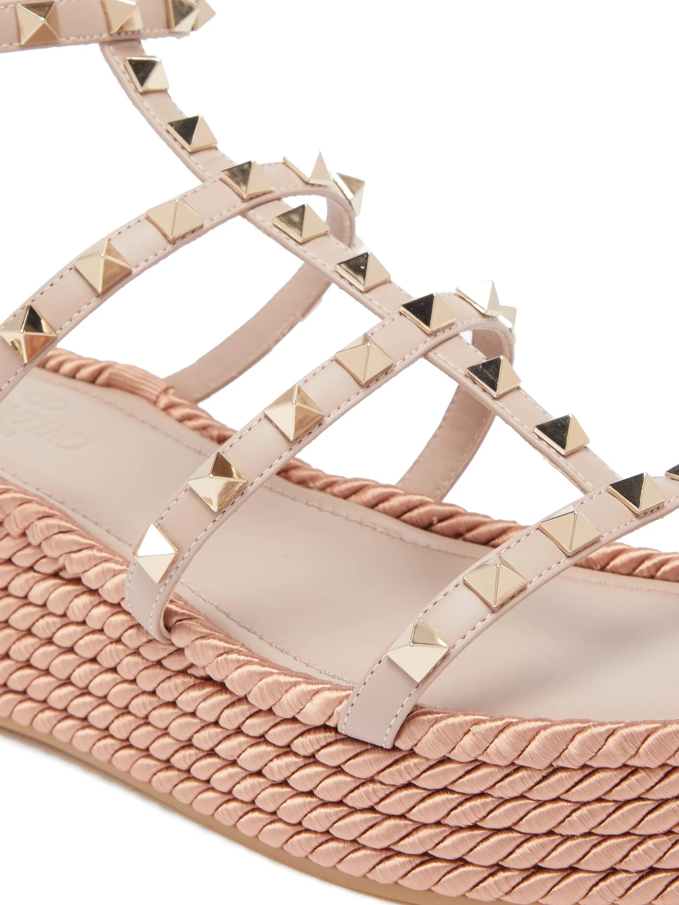 Torchon Rockstud leather wedge sandals - 7