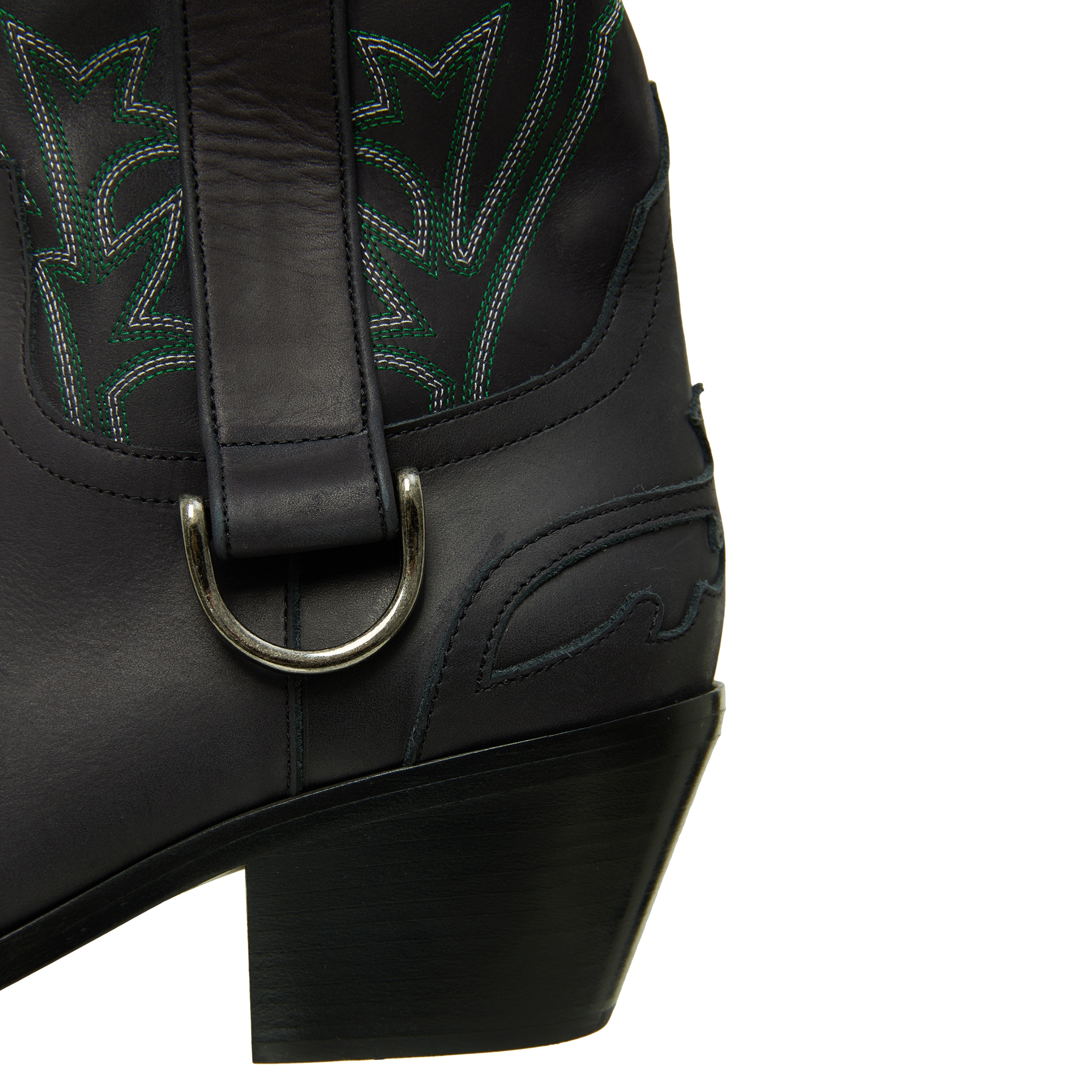 EMBROIDERED LEATHER BOOTS - 6
