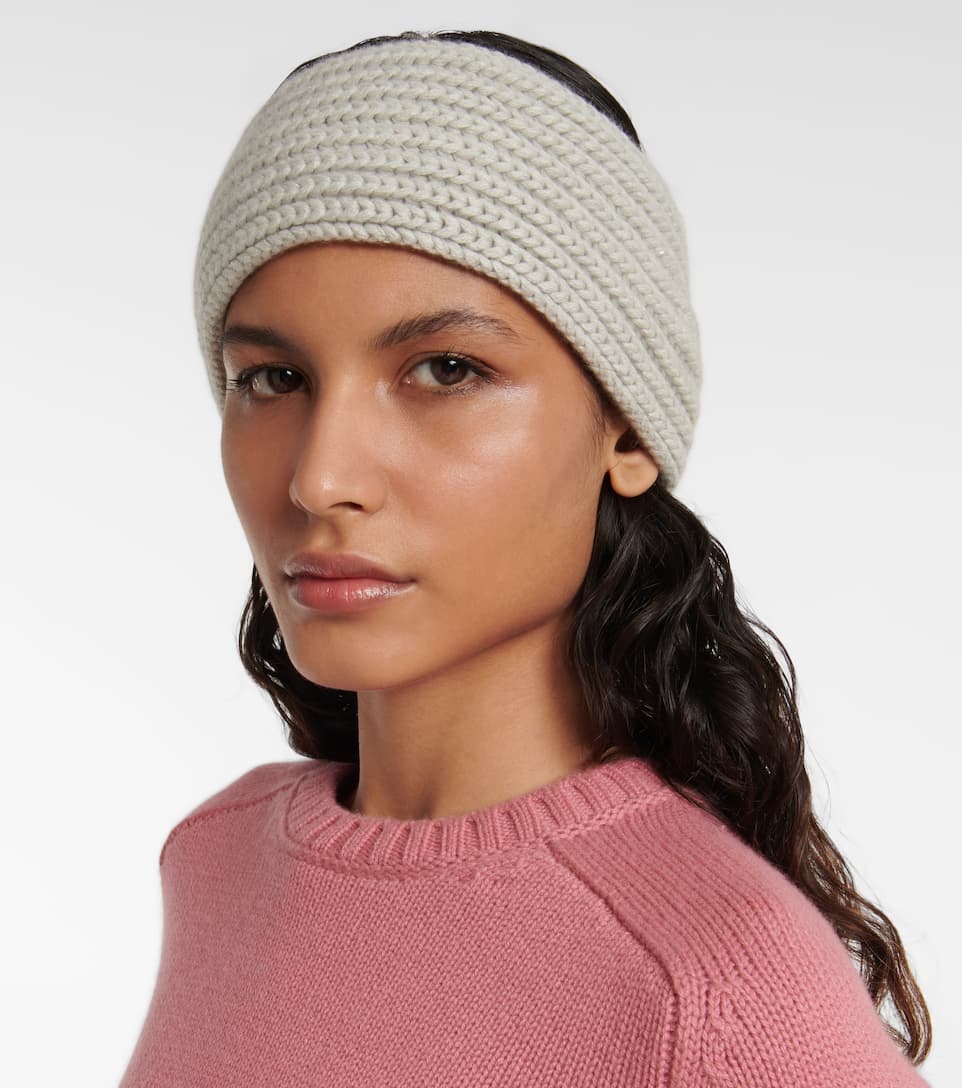 Ribbed-knit cashmere-blend headband - 2