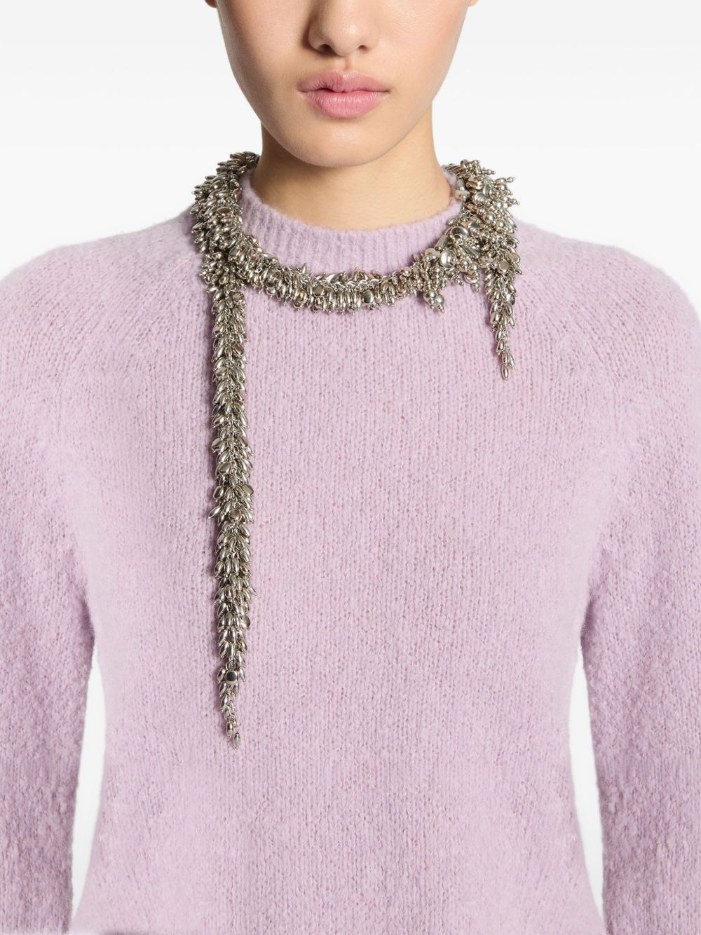 beaded scarf necklace - 2