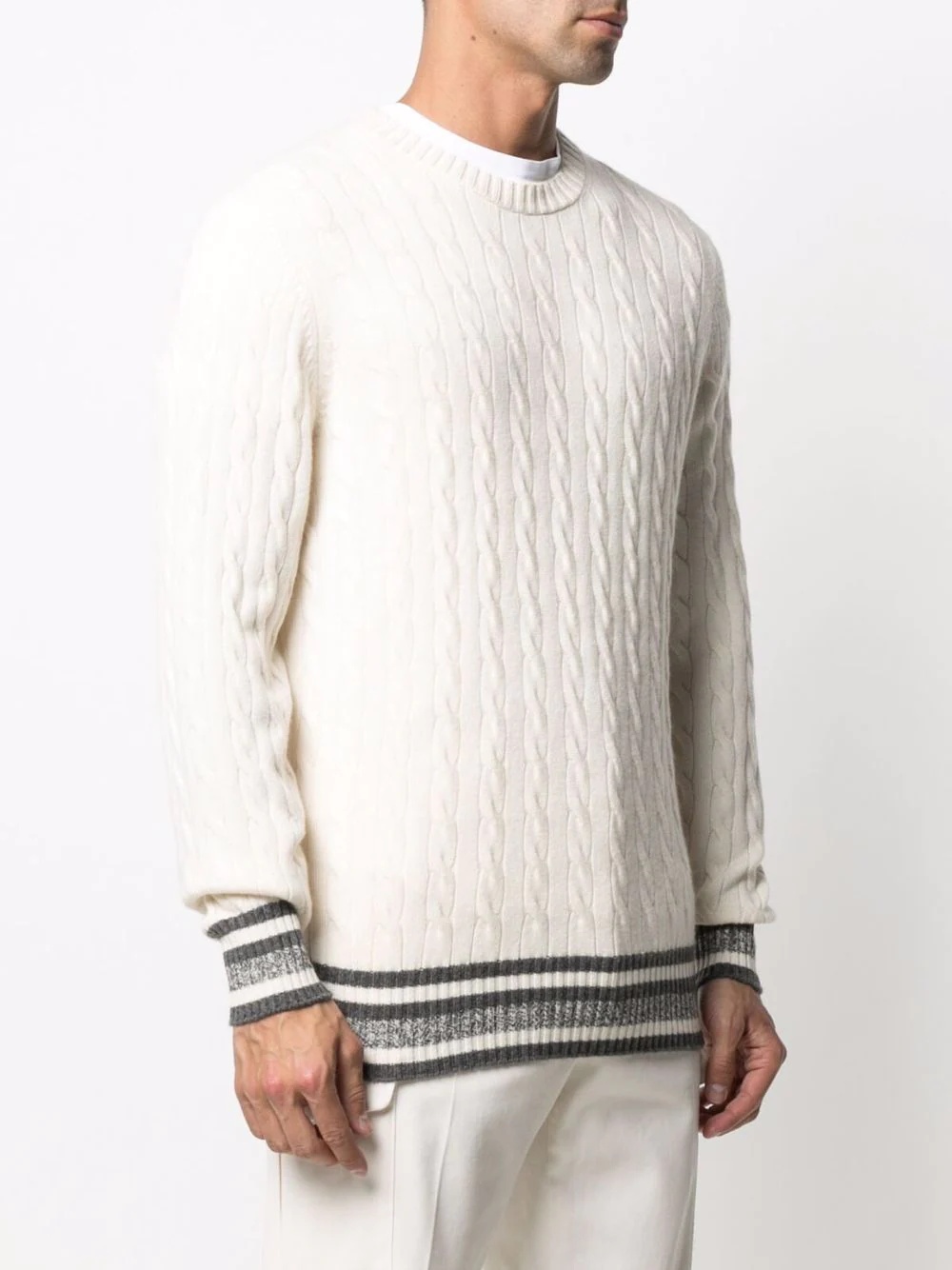 cable-knit cashmere jumper - 4