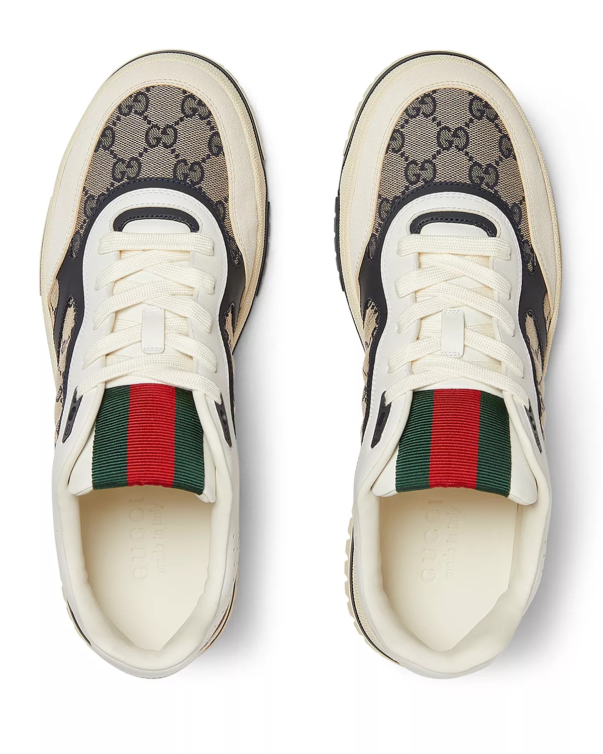 Men's Re-Web Low Top Canvas and Leather Sneakers - 2