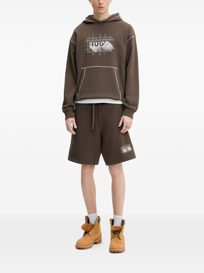 HUGO logo-print hoodie outlook