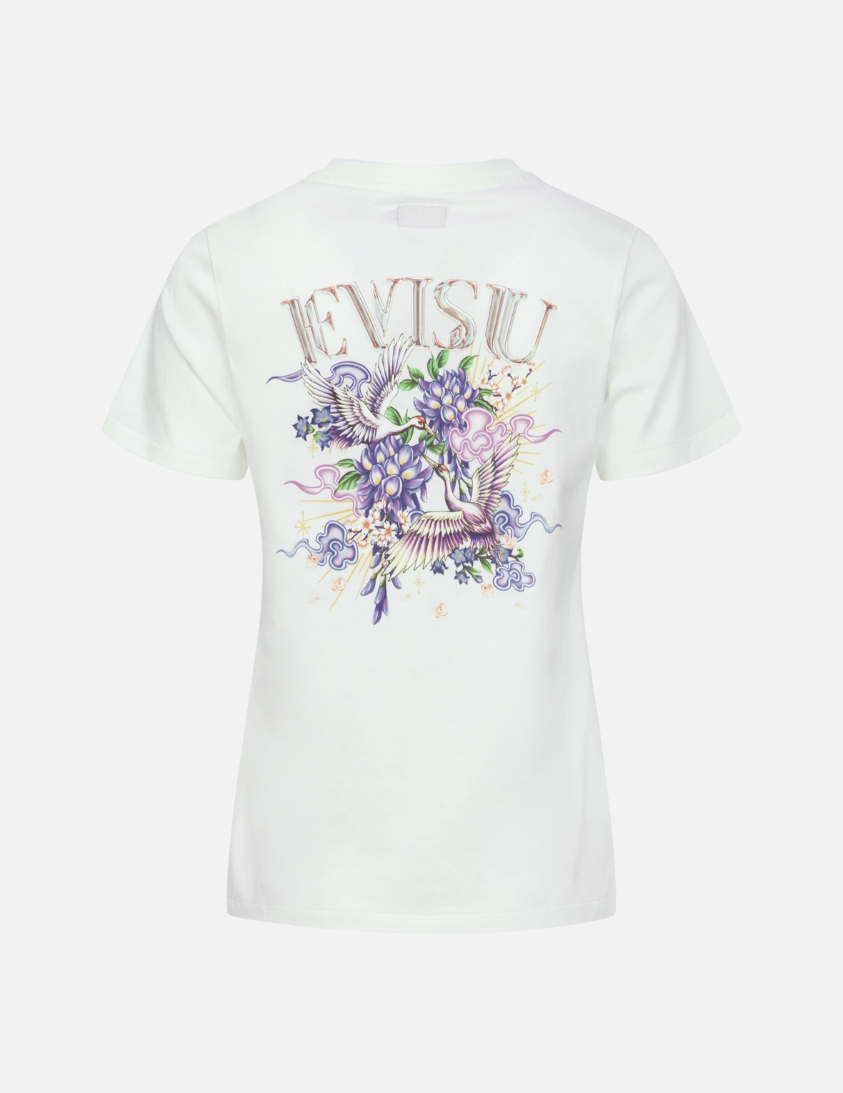 CRANES AND WISTERIA PRINT REGULAR FIT T-SHIRT - 2