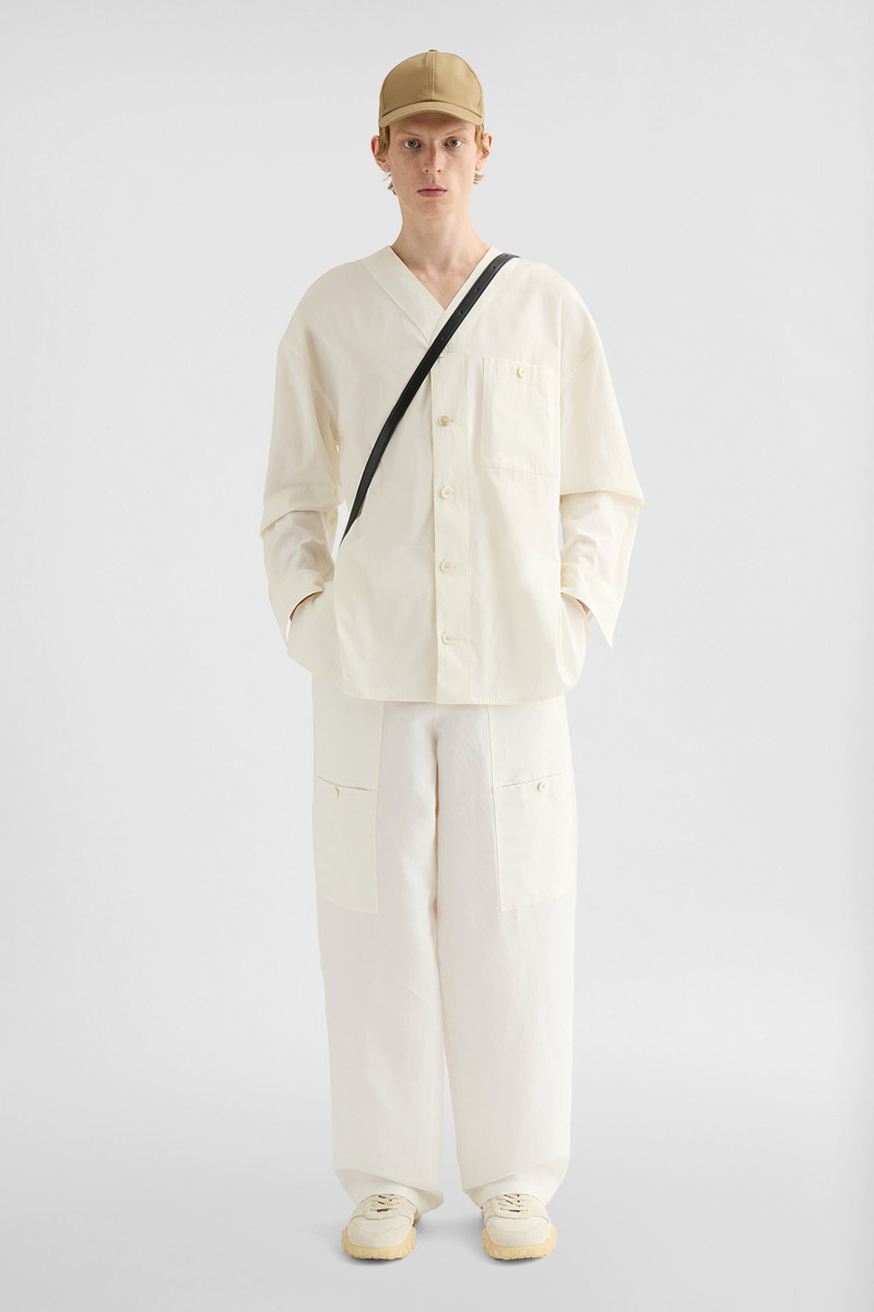 Jil Sander Linen Blend Cargo Trousers outlook