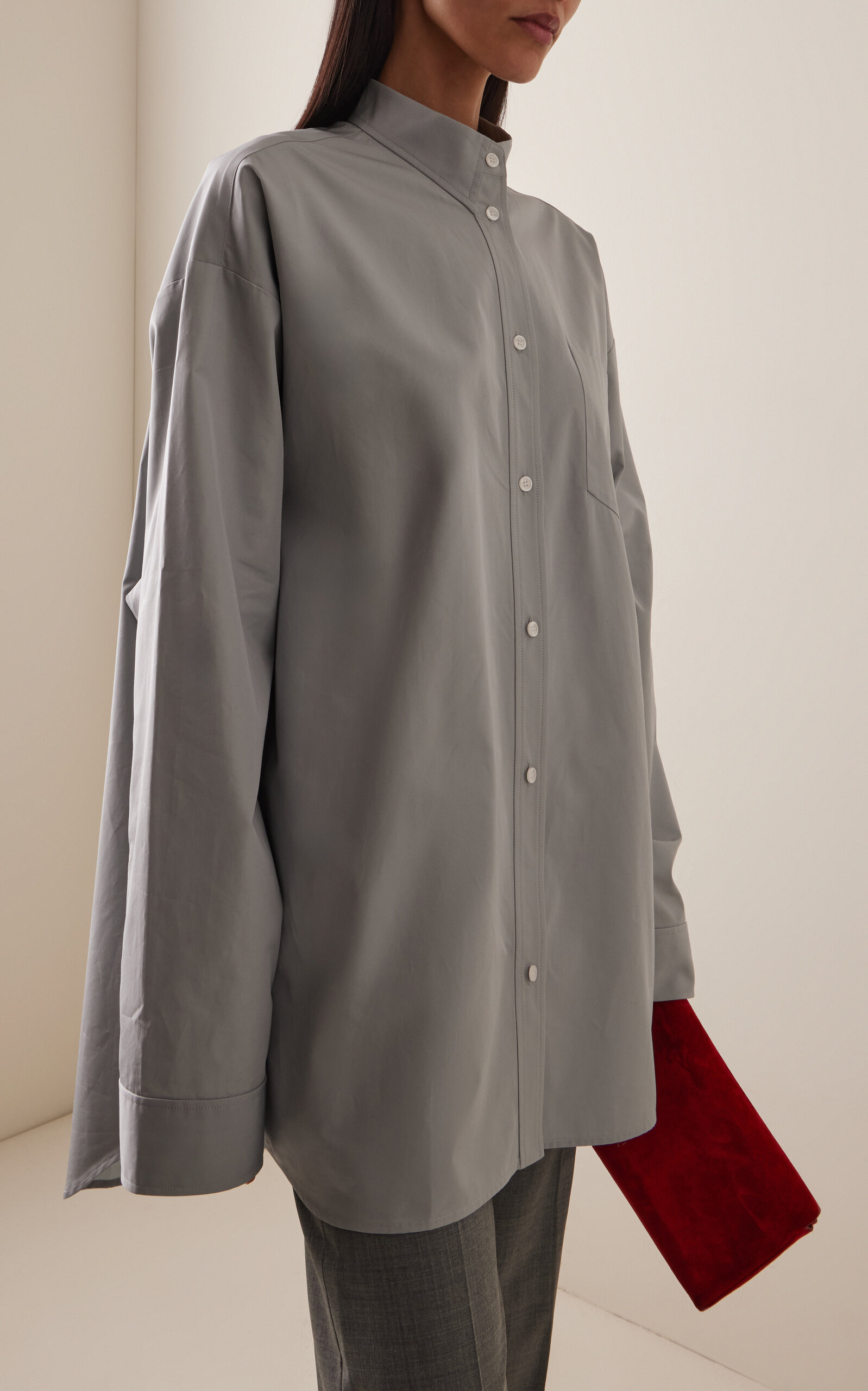 Flat Cotton Shirt grey - 2