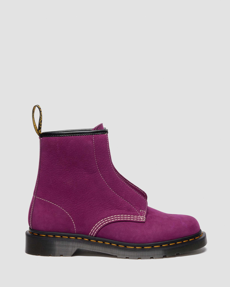 1460 LACELESS Nubuck Slip On Boots 1