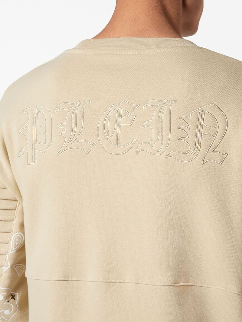 logo-embroidered cotton sweatshirt 5