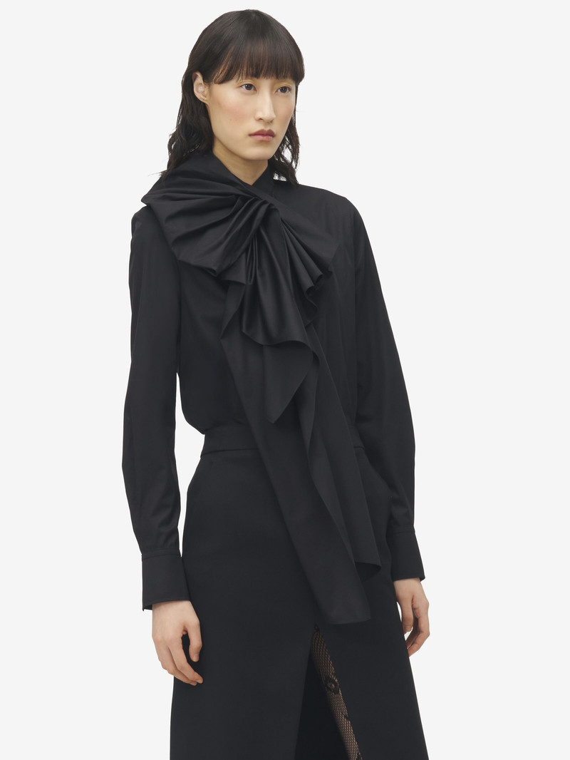 Alexander McQueen Ruffled Cotton Shirt outlook