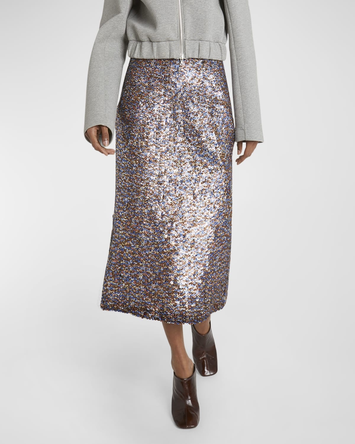 Sibyl Sequin Embellished Midi Skirt - 7