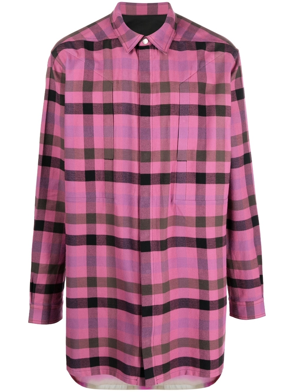 plaid-check print shirt - 1