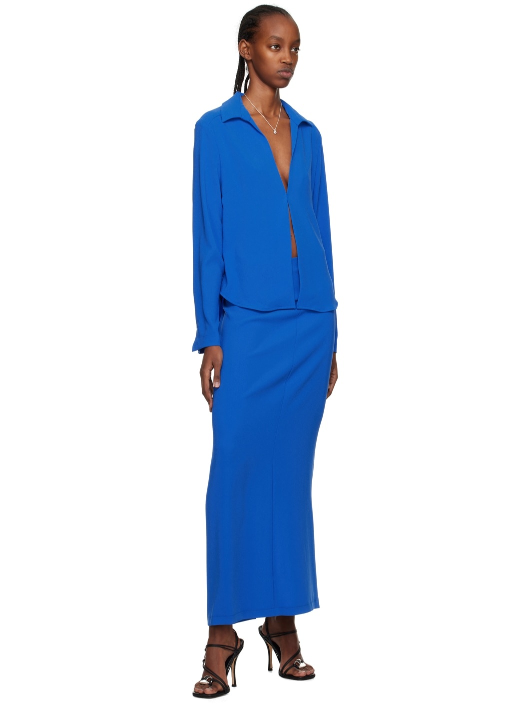 SSENSE Work Capsule – Blue Staple Maxi Skirt - 4