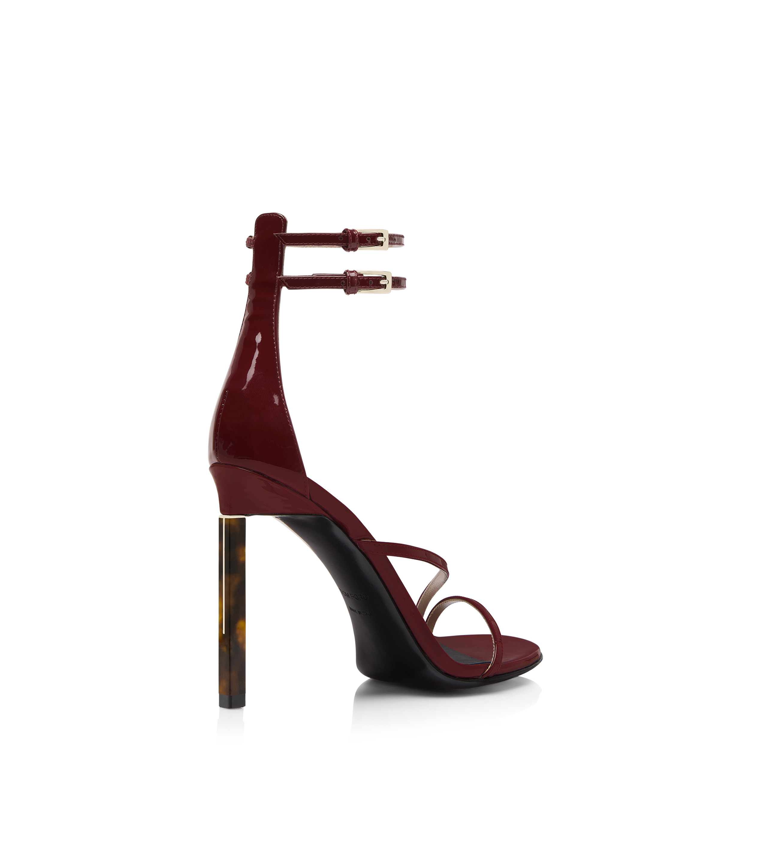 PATENT LEATHER ANKLE STRAP SANDAL - 3