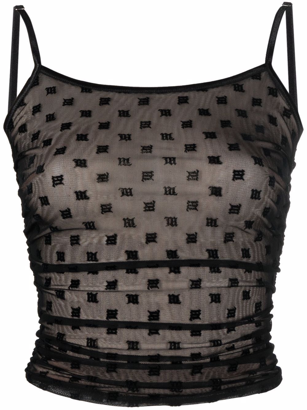 logo-print vest top - 1