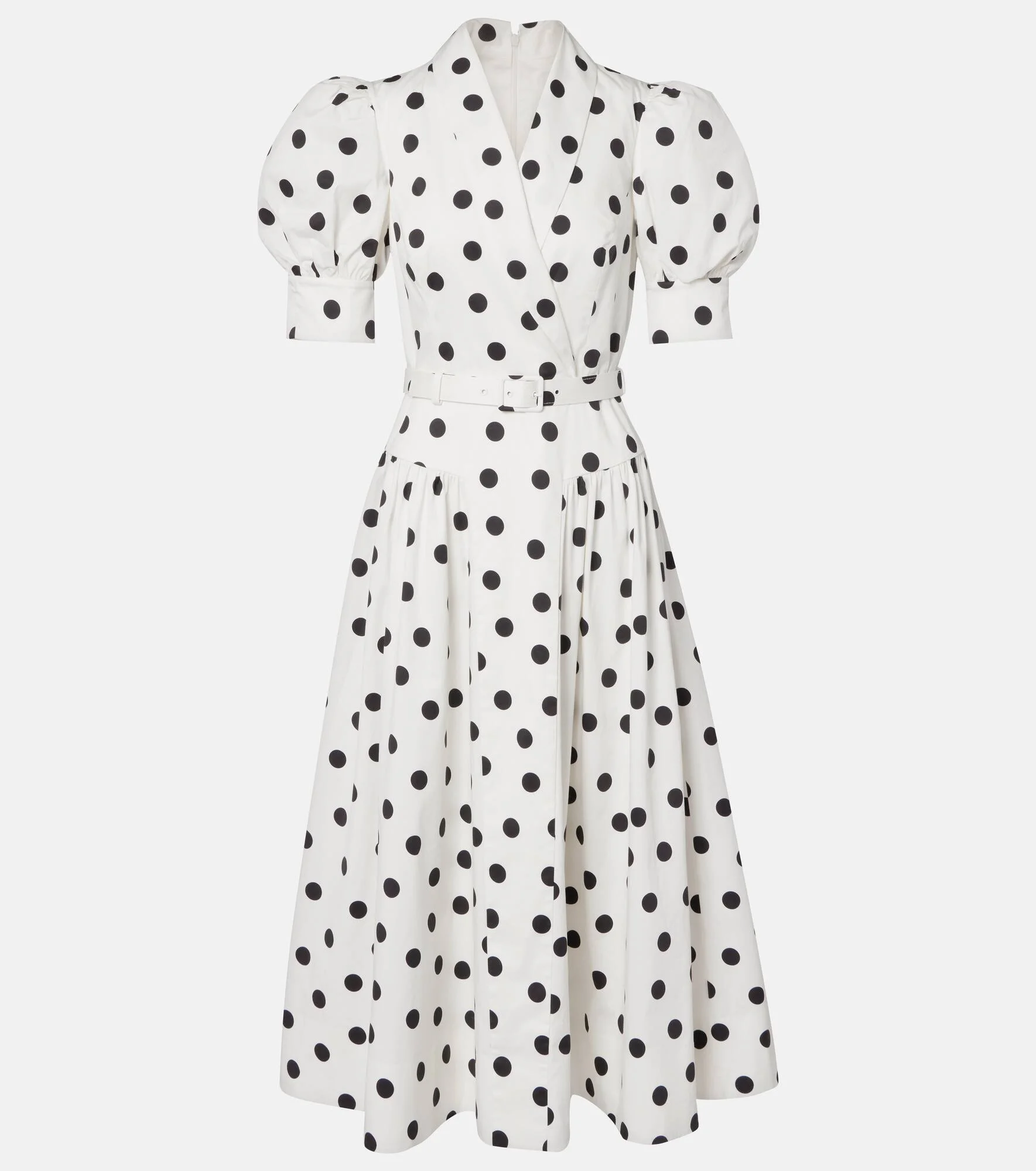 Maisie polka-dot cotton-blend midi dress - 1