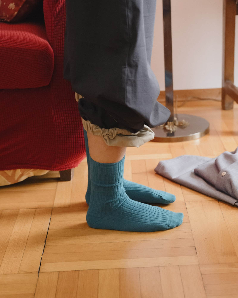 Rib Overankle Socks - Organic Cotton Rib 3