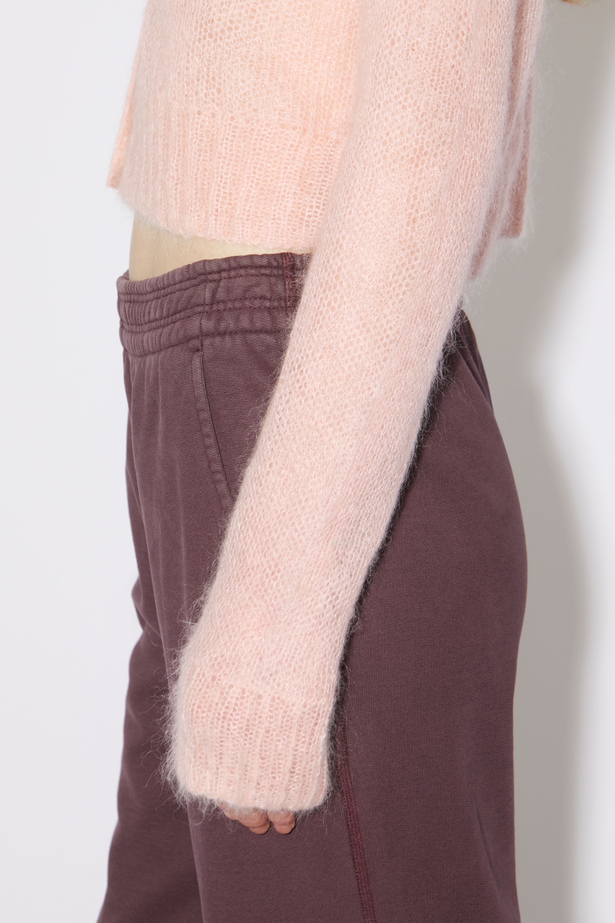 Cropped cardigan - Blush pink - 4