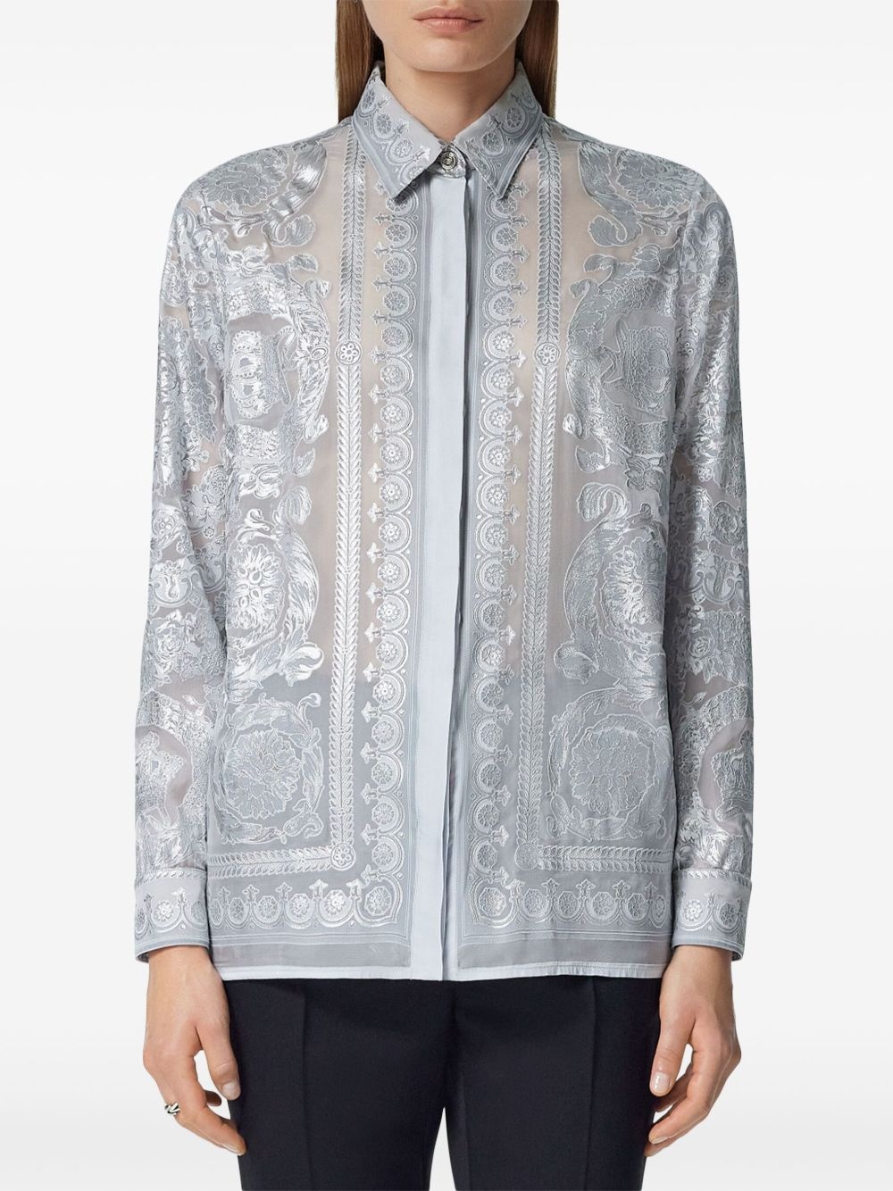 Barocco-motif shirt - 3