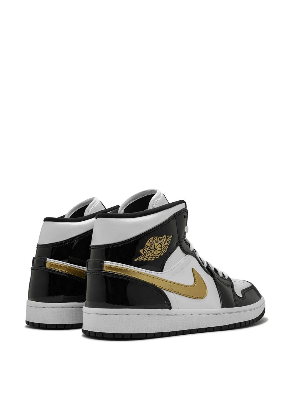 Air Jordan 1 Mid SE black gold patent leather - 3