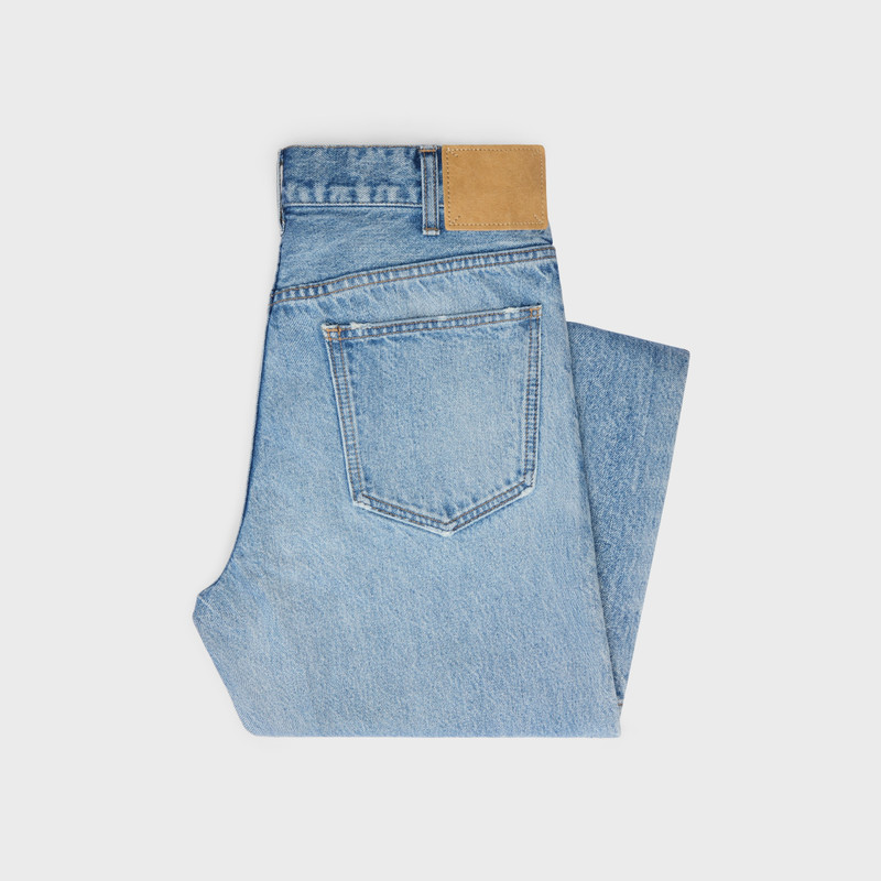 CELINE jolene jeans in golden blue wash denim outlook