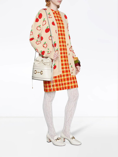 GUCCI GG Apple intarsia knit cardigan outlook